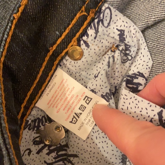 Y2K NEW APPLE BOTTOM JEANS SZ 9/10  ORANGE POCKET DETAIL SIGNATURE VINTAGE RARE - Picture 9 of 13